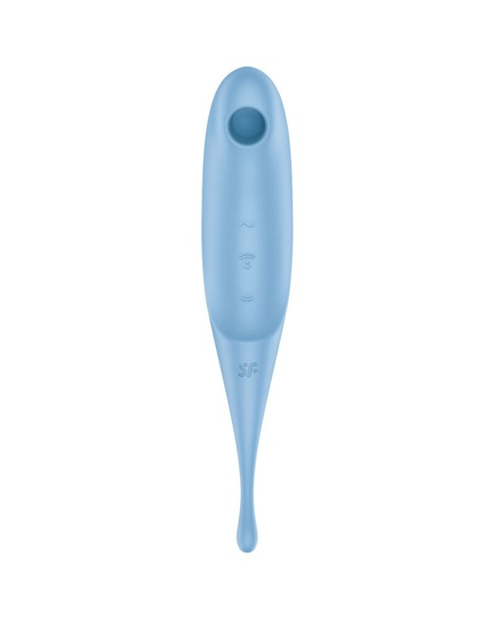 Satisfyer Air Pulse SATISFYER TWIRLING PRO AIR PULSE STIMULATOR & VIBRATOR - BLUE