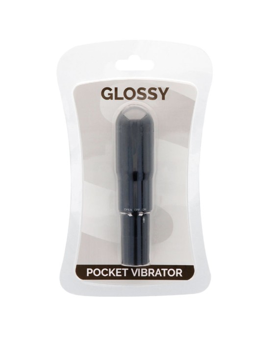 Glossy POCKET VIBRATOR melns