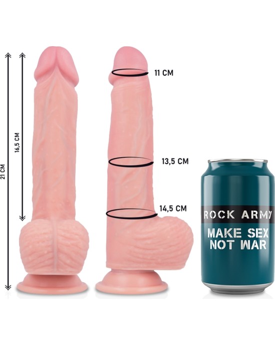 Rock Army Strap-on biksītes ar šķidrā silikona Dildo 21cm