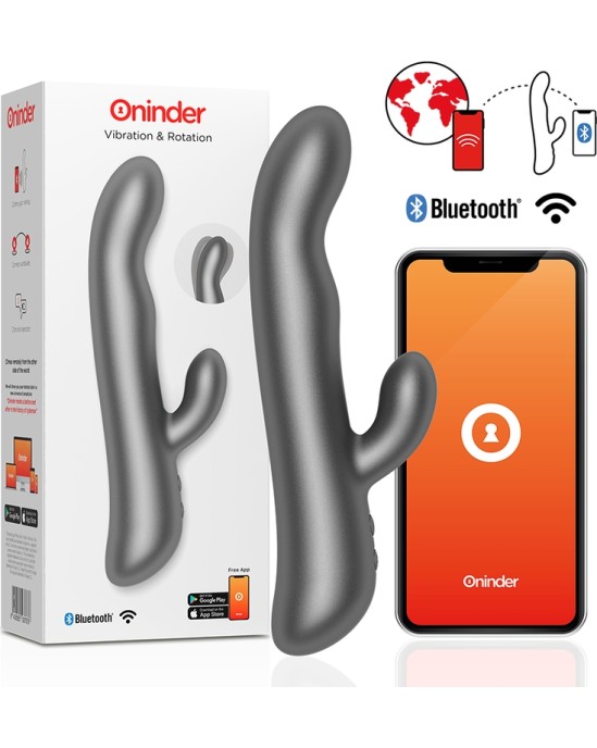 Oninder Vibrators ar klitora stimulātoru melns