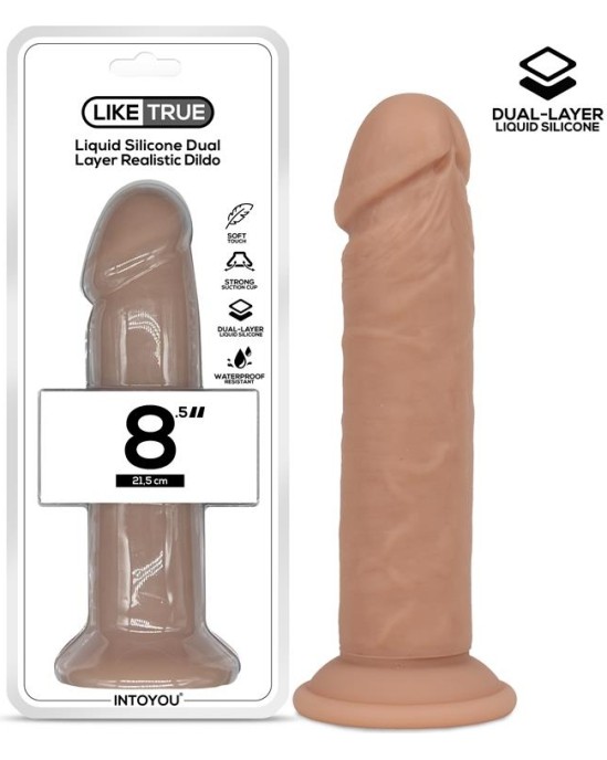 Liketrue Dual Layer Dildo 8.5 Flesh