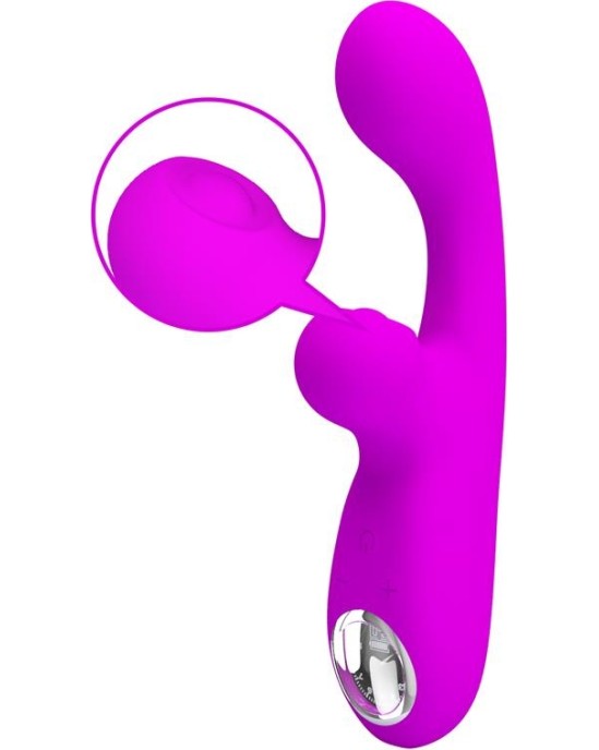 Prettylove Skylar Bunny Vibrator and Thumping  Fuchsia