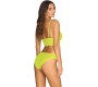 Obsessive Neonia 2 Piece Bra Set with Zipper Neon Yellow