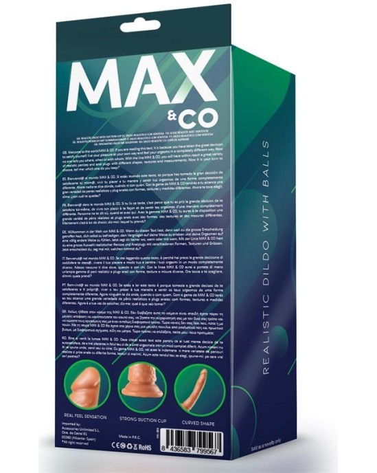 Max & Co Cage Realistic Dildo Flesh 8,65 - 22 cm
