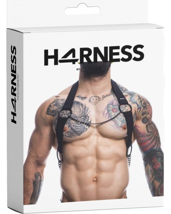 Cut4Men Black Chain Chest Harness