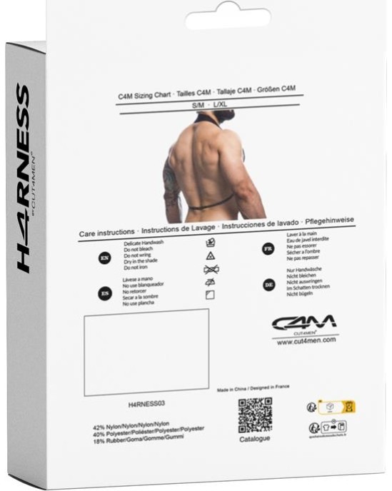 Cut4Men Black Chain Chest Harness