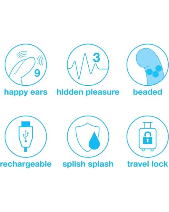 Happy Rabbit Vibe Rotator Beaded G-Spot Purple