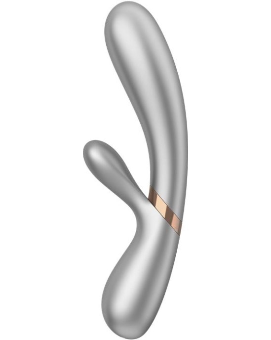 Satisfyer Hot Lover Heat Effect Vibe with APP Silver and Champagne