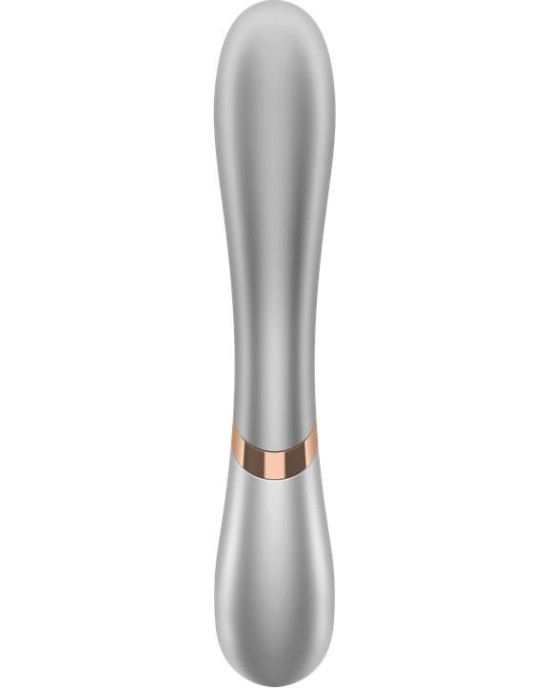 Satisfyer Hot Lover Heat Effect Vibe with APP Silver and Champagne