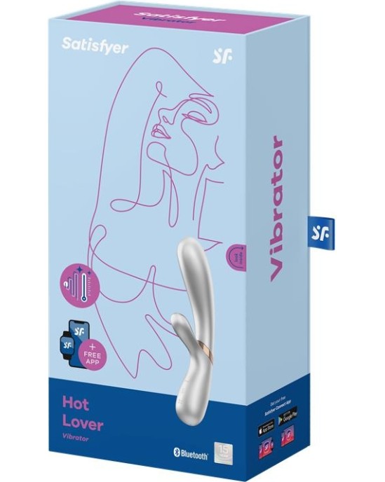 Satisfyer Hot Lover Heat Effect Vibe with APP Silver and Champagne
