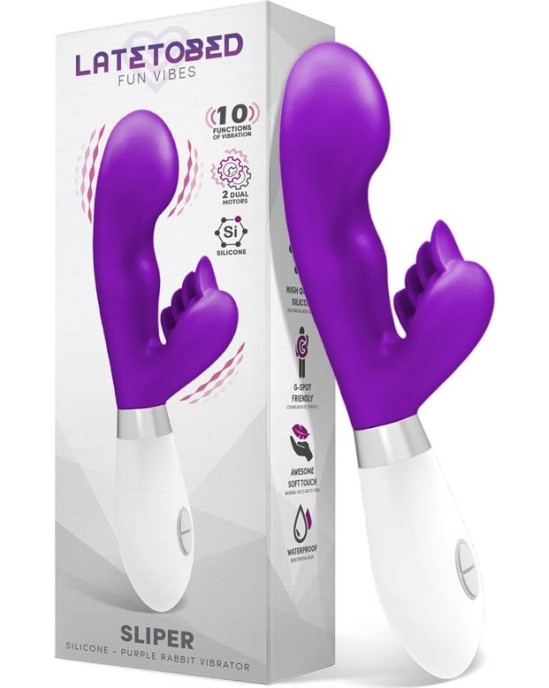 Latetobed Sliper Rabbit Vibe Silicone Purple