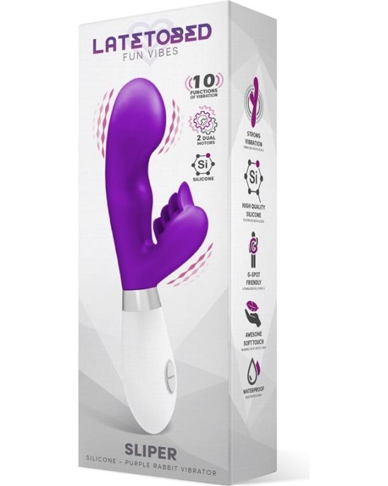 Latetobed Sliper Rabbit Vibe Silicone Purple