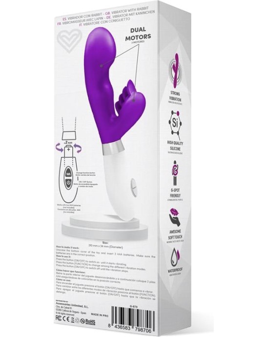 Latetobed Sliper Rabbit Vibe Silicone Purple