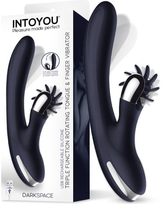 Intoyou Darkspace Vibe with Rotating Tongues and Finger Movement Blue
