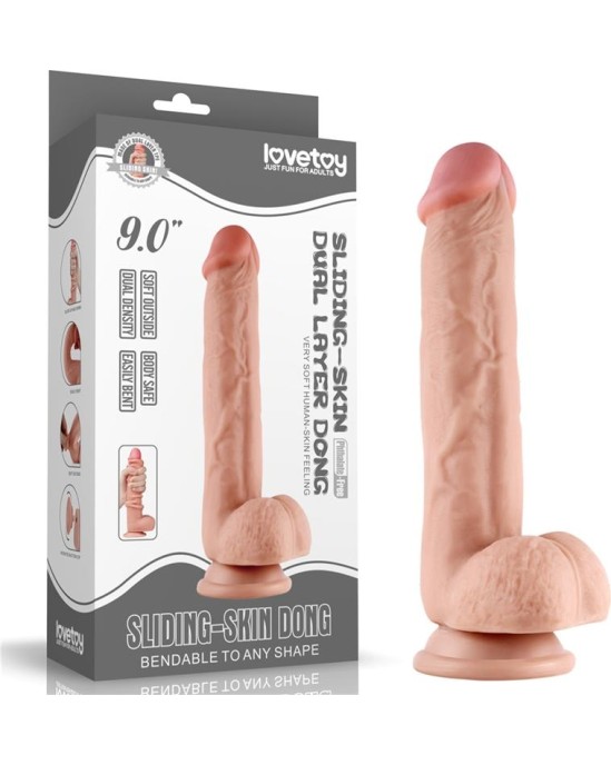 Lovetoy Dildo Sliding 9 Flesh