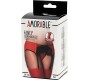 Amorable Garter Belt with Thong and Stockings Black and Red