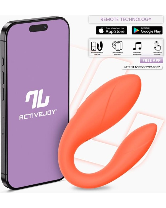 Intoyou App Series Couple Toy with App Flexible Silicone Salmon