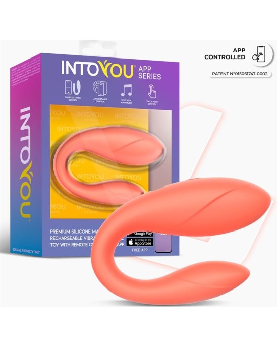 Intoyou App Series Couple Toy with App Flexible Silicone Salmon