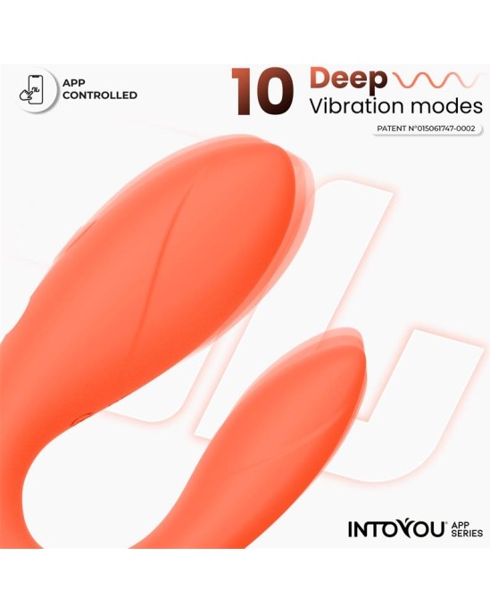 Intoyou App Series Couple Toy with App Flexible Silicone Salmon