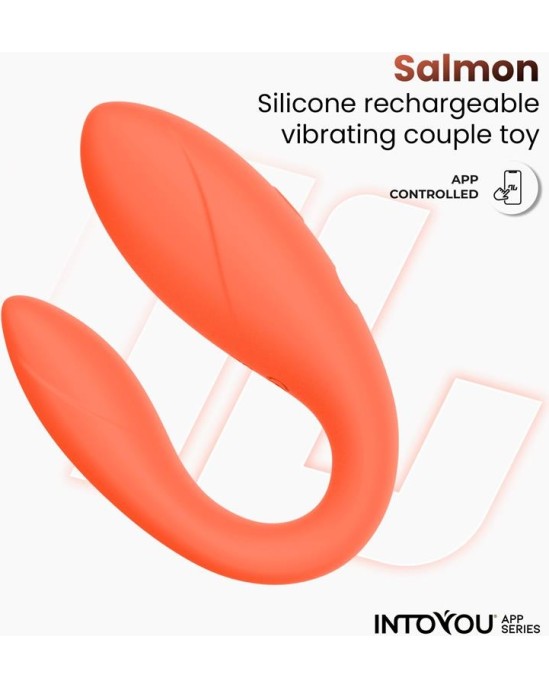 Intoyou App Series Couple Toy with App Flexible Silicone Salmon