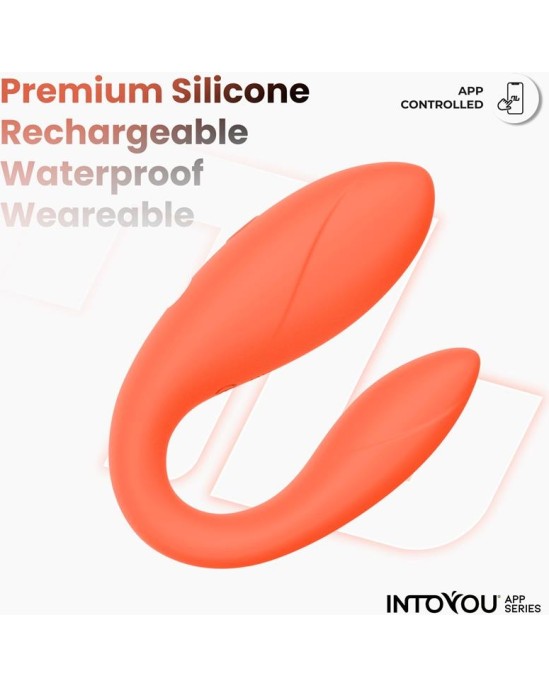 Intoyou App Series Couple Toy with App Flexible Silicone Salmon