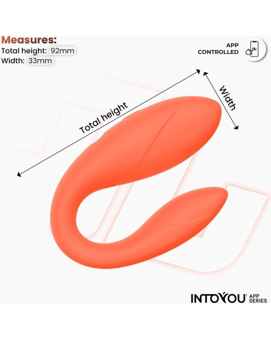 Intoyou App Series Couple Toy with App Flexible Silicone Salmon