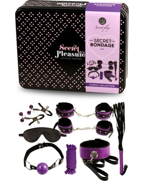 Secretplay 100% Fetish SECRETPLAY - BDSM SET 8PCS PURBLE /BLACK