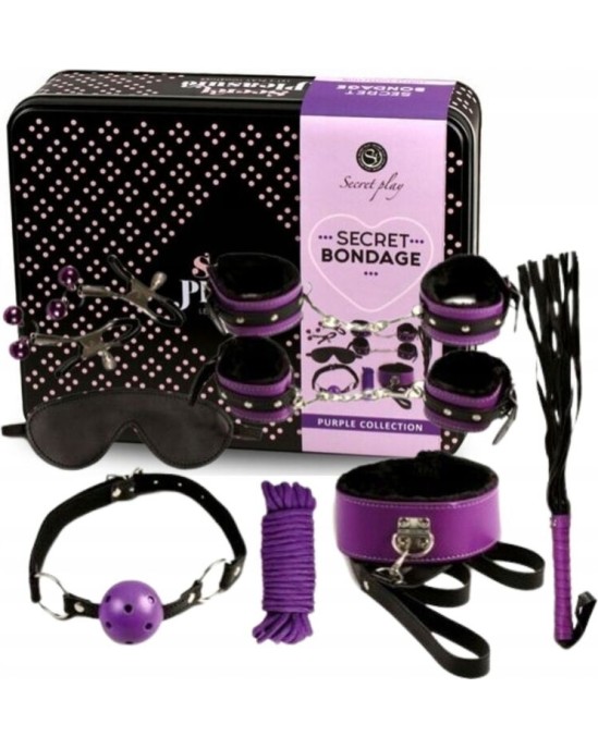 Secretplay 100% Fetish SECRETPLAY - BDSM SET 8PCS PURBLE /BLACK