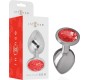 Intense Anal Toys INTENSE - METAL ANAL PLUG WITH RED CRYSTAL SIZE M