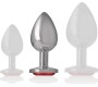 Intense Anal Toys INTENSE - METAL ANAL PLUG WITH RED CRYSTAL SIZE M