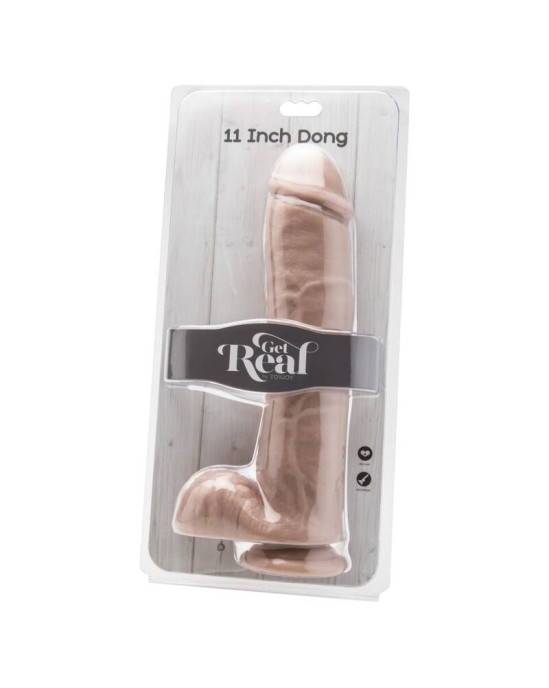 Get Real Dildo ar sēkliniekiem 28 CM