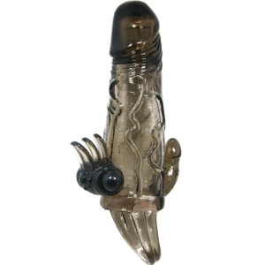 Baile For Him BRAVE MAN PENIS COVER WITH CLIT AND ANAL STIMULATION DOUBLE BULLET melns 16.5 CM