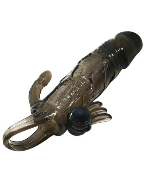 Baile For Him BRAVE MAN PENIS COVER WITH CLIT AND ANAL STIMULATION DOUBLE BULLET melns 16.5 CM