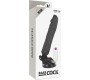 Basecock Reālistisks vibrators ar pulti melns 20 CM