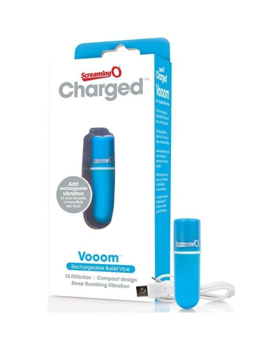 Screaming O RECHARGEABLE VIBRATING BULLET VOOOM BLUE