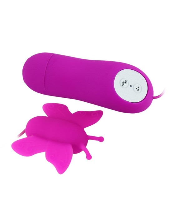 Baile Stimulating BAILE- CLIT STIMULATOR TORIS BUTTERFLY LOVE EGGS 12 SPEEDS LILAC REMOTE CONTROL