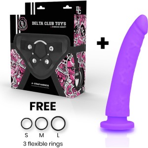 Deltaclub Strap-on biksītes ar silikona Dildo violets 17 X 3 CM