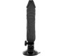 Basecock Reālistisks vibrators ar pulti melns 20 CM