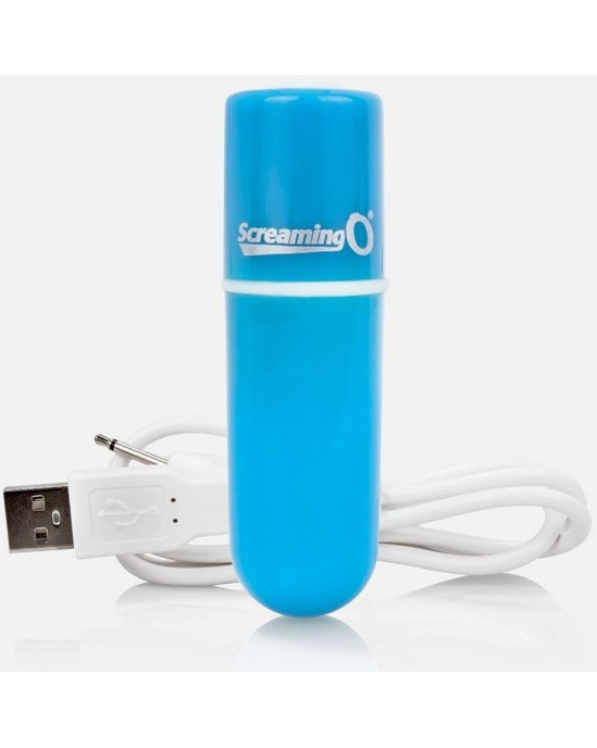 Screaming O RECHARGEABLE VIBRATING BULLET VOOOM BLUE