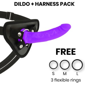 Deltaclub Strap-on biksītes ar silikona Dildo violets 17 X 3 CM