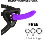 Deltaclub DELTA CLUB - TOYS HARNESS + Dildo violets SILICONE 17 X 3 CM