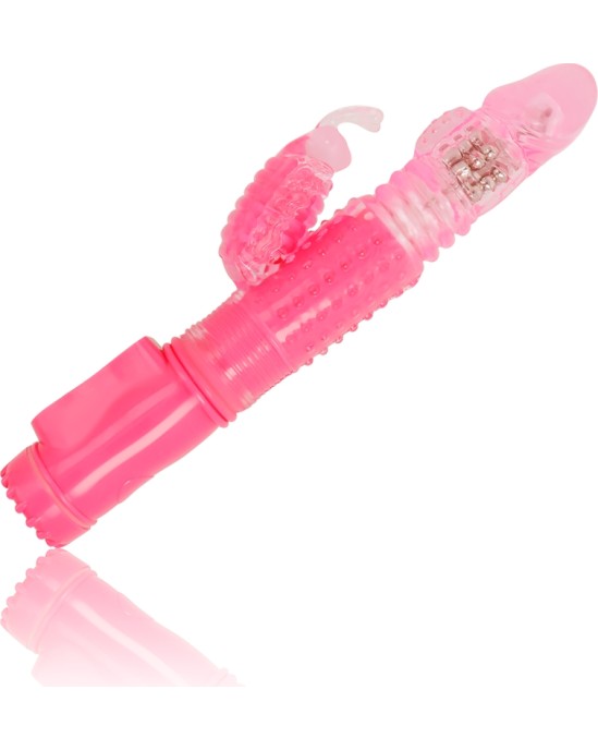 OHMAMA - Rotējošs vibrators ar klitora stimulātoru rozā