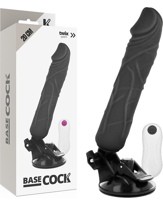 Basecock REALISTIC VIBRATOR REMOTE CONTROL BLACK 20 CM