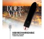 Dolce Vita АККУМУЛЯТОРНЫЙ ВИБРАТОР ЧЕТЫРЕ ЧЕРНЫХ, 7 СКОРОСТЕЙ