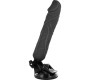 Basecock Reālistisks vibrators ar pulti melns 20 CM