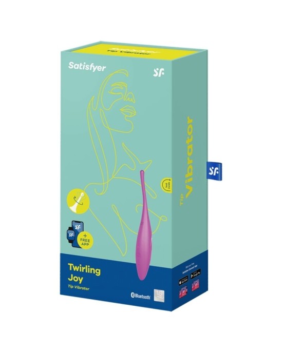 Satisfyer Connect SATISFYER TWIRLING JOY CLIT TIP VIBRATOR - FUCHSIA