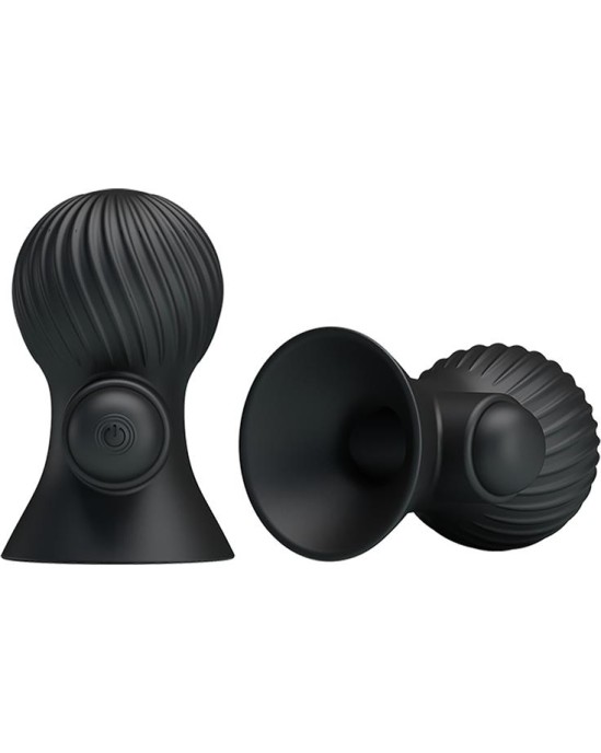 Prettylove Nipple Sucker with Vibration Black