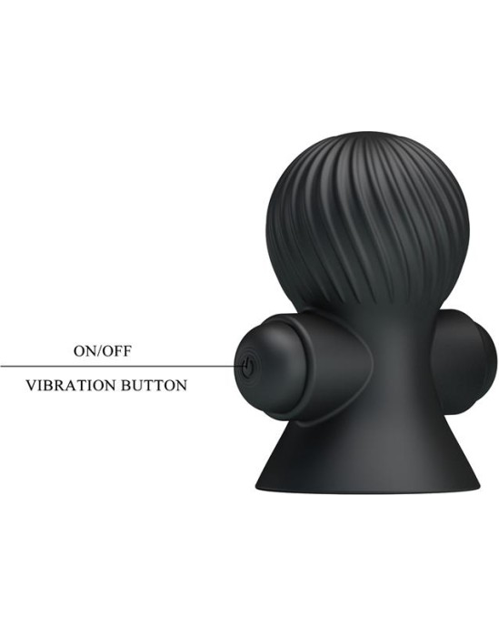 Prettylove Nipple Sucker with Vibration Black