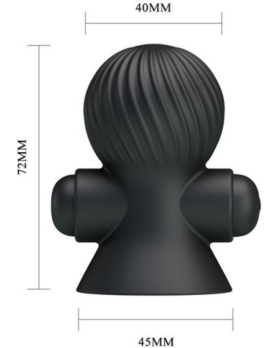 Prettylove Nipple Sucker with Vibration Black