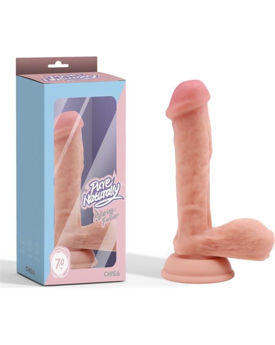 Chisa Alluring Fancier Liquid Silicone Dual-Density Realistic Dildo18 cm